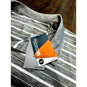 NWT!! Mountain Warehouse Active Gray & White‎ Polo, ISOCOOL, Size XL,
